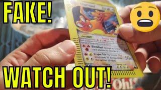 FAKE Pokemon Skyridge Crystal Charizard #146/144 COUNTERFEIT!  How to Tell Difference REAL vs FAKE!