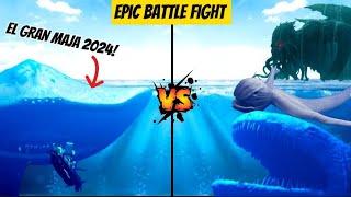 El Gran Maja (The King Of The Ocean) VS Ningen, The Bloop, And Cthulhu (EpicBattleFight)