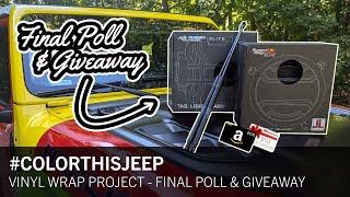 ColorThisJeep Part 7: Unveiling New Colors & Final Voting Round + Giveaway!