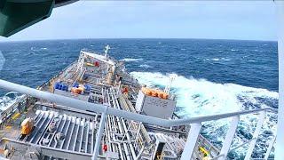 Ship Rolling in Atlantic Ocean Part-2 . Life inside bridge and Life at sea