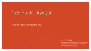 Side Hustle- Trymyui