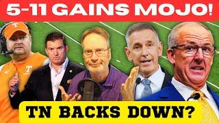 5-11 GAINS MOJO! TENNESSEE FOOTBALL, SEC FOOTBALL, VOLS FOOTBALL,COLLEGE FOOTBALL,BIG 10 FOOTBALL
