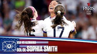 Gol de Sophia Smith | USA vs Alemania 3-1 | Juegos Olímpicos París 2024 | Telemundo Deportes