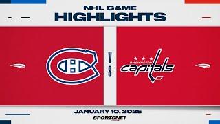 NHL Highlights | Canadiens vs. Capitals - January 10, 2025