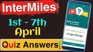 Intermiles Weekly Quiz Answer Today | Lingo Bingo Intermiles Quiz | Today Intermiles Quiz Answer