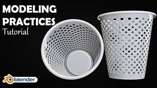 Blender Tutorial - Modeling Practice | Dust Bin - 03