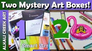 April 2021 SMART ART and PALETTEFUL PACKS!  Two Mystery Art Box Unboxings in ONE Video!