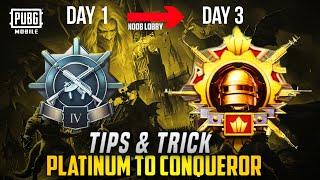 From Platinum To Conqueror  Solo Tips And Tricks 100% Working | PUBGM