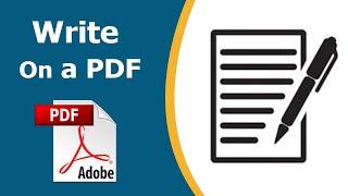 How to write on a pdf document using adobe acrobat pro dc