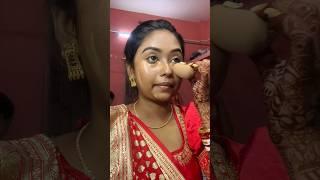 Bengali bridal makeup tutorial️self bridal makeup look #bengalibridalmakeup #ytshorts #bridalmakeup