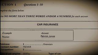 IELTS Listening Practice: Car Insurance - Real Exam Simulation