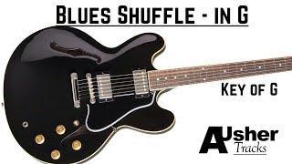 Blues Shuffle | Guitar Backing Track in G | 130bpm