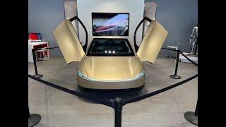 Tesla Cyber Cab at the Plano Legacy West Showroom