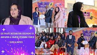 Certificate Distribution Ceremony of Animation and Graphic Designing course | MAPS ATD