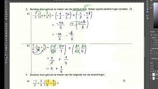 toets module 14 bladzijde 3 en 4 distributiviteit en volgorde van bewerkingen