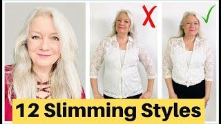 Instantly Look Slimmer ( 12 Tips & Fashion Looks ) Mature Women over 50