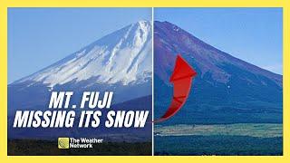 Japan’s Mt. Fuji Is Snowless for the First Time at the End of October