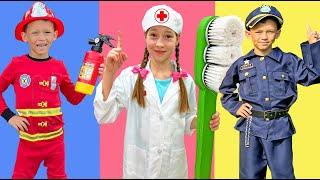 Sofia and Super Rescue Team | Police Car, Ambulance and Fire truck