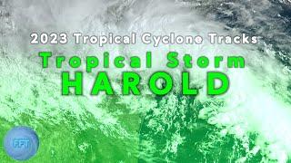 Track of Tropical Storm Harold (2023)