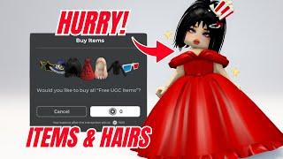 HURRY! GET NEW FREE ITEMS AND HAIRS 