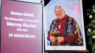 National memorial ceremony held for Indigenous judge Murray Sinclair | FULL