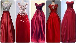 most stylish and gorgeous red maxi dress prom dress red party wear dress collection