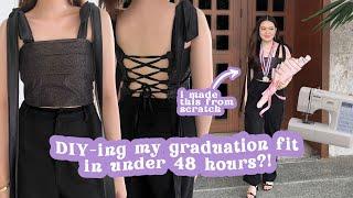 MAKING MY OWN GRADUATION OUTFIT IN UNDER 48 HOURS | Alyssa Lyanne