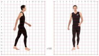 Male Walk Cycle Animation Reference | Front & Side Views in Slow Motion with Grid Overlay