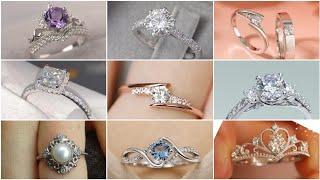 Beautiful Silver Ring Designs |  Silver Ring Designs For Girl / Silver Ring Simple Design ||