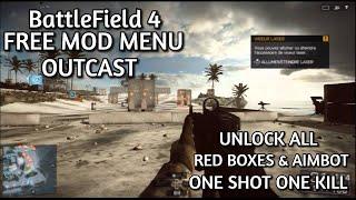 BATTLEFIELD 4 FREE SPRX MOD MENU OUTCAST (ONE SHOT ONE KILL, AIMBOT, REDBOXES, UNLOCK ALL)