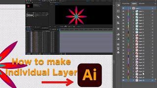 How to make individual | Ungroup | Path to  layers in Adobe Illustrator