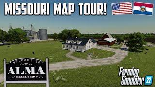 “ALMA MISSOURI” FS22 MAP TOUR! | NEW U.S. MOD MAP! | Farming Simulator 22 (Review) PS5.