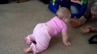 Hanna Crawling to her Daddyy
