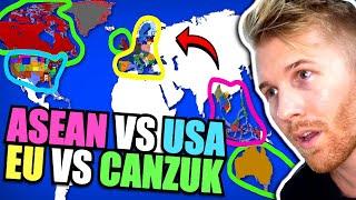 Alliance Battle Royale! ASEAN vs EU vs USA vs CANZUK - World War Simulator