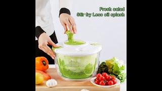 Fruit and vegetable Cleaning dehydrating machine, manual vegetable washer spin dryer