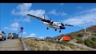 WINDY! Approaches Into St Barts (dangerous landing!) 4K