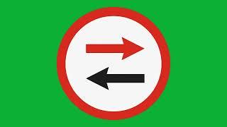 Free Animated Traffic Signs | Green Screen Background