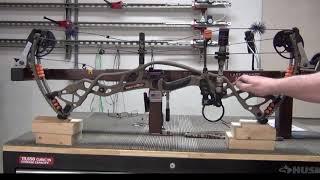 Pressing a past parallel limb bow in LCA press without special fingers