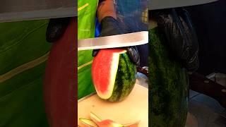 Satisfying!! Thai $1 Bright Red watermelon cutting skills - Thai Street Food