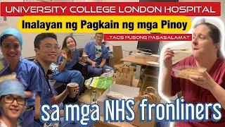 Offering food to front-line health workers of University College London Hospital I UCLH I TJDS