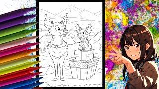 Coloring Cute Fox with Paint Markers | Kids coloring and Art