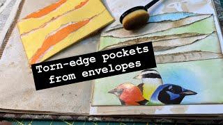 “SHABBY GRUNGE” POCKETS inspired by @CarolineontheHillside ~ #junkjournalideas