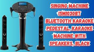 Singing Machine iSM1030BT Bluetooth Karaoke Pedestal, Karaoke Machine with Speakers, Black