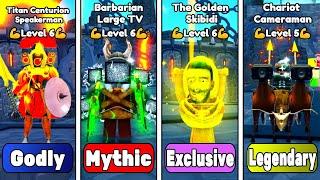 NEW!CENTURION SPEAKERMAN vs BARBARIAN LARGE TV MAN vs GOLDEN SKIBIDI vs CHARIOT | Endless Mode