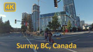 Driving in Downtown Surrey, British Columbia, Canada - 4K60fps