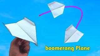 Boomerang Plane || How to make notebook paper boomerang Plane  ||  come back flying toy