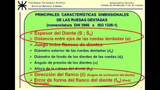 Unidad 8 (Parte 1 de 12) - RUEDAS DENTADAS - Determinación de las Principales Características