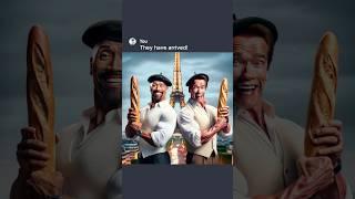 Arnold And Dwayne Go to Paris  #ai #chatgpt #aiart