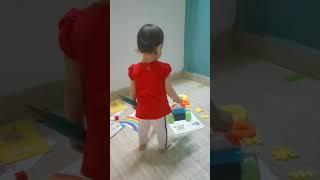 Her obsession with cleaning | Eva ko bas jhadu chahiye #baby #toddler #cutebaby #cute