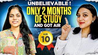 AIR 10 in CS Executive with Only 2 Months of Study ! Her STUDY ROUTINE AND STUDY SECRET REVEALED